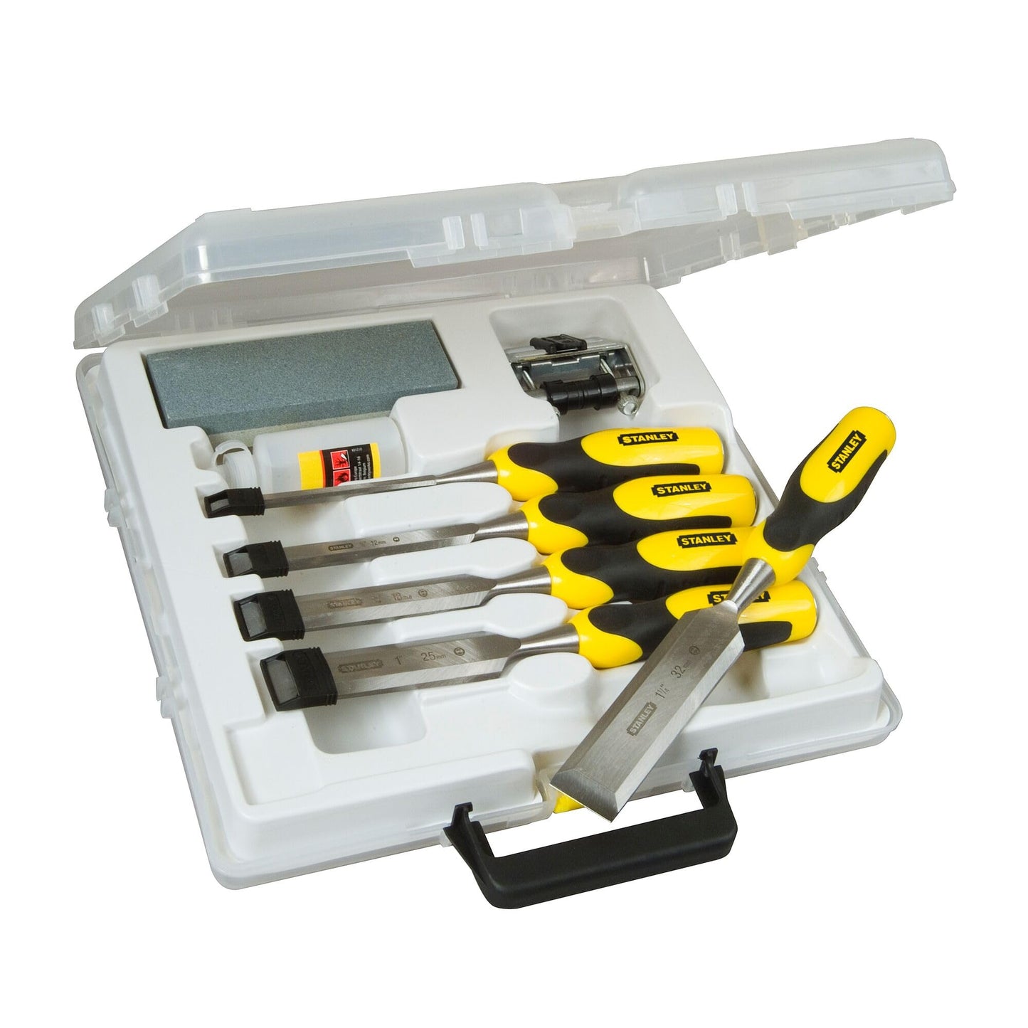 STANLEY 5-Piece Dynagrip Chisel Set - RRP £39.99 - with Strike Cap Sizes 6?32mm ? 5-16-0421
