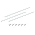 Finger Edge Cabinet Pulls 3pcs 800mm Back-Mount Aluminum Concealed – White