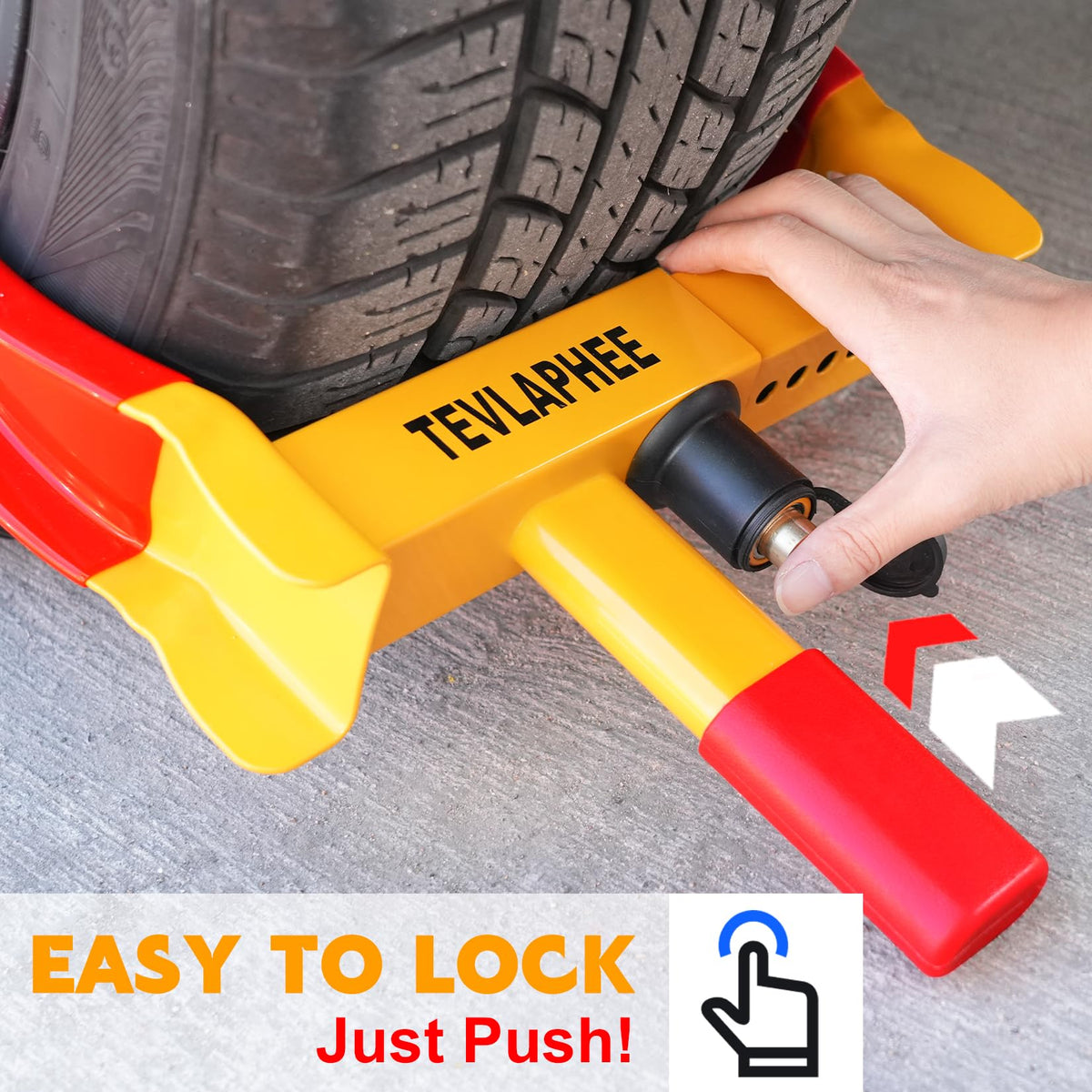 Tevlaphee Wheel Clamp RRP - £37.99, Wheel Lock Anti Theft Wheel Clamp, Caravan Wheel Locks, Trailer Wheel Clamp, Heavy Duty, 3Keys
