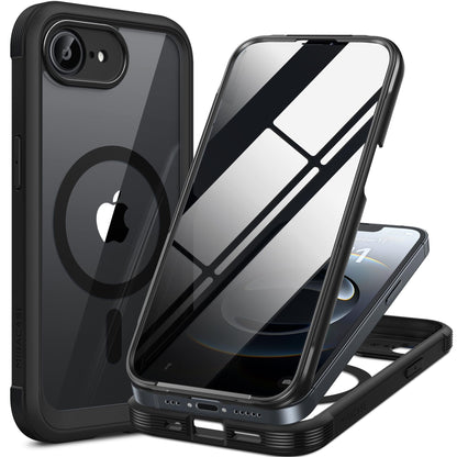 Magnetic iPhone Case with Privacy Screen RRP - £26.99 Built-In Full-Body Shockproof Bumper Compatible with MagSafe – Black 6.1in