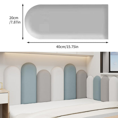 Anti-Collision 3D Wall Stickers Soft Cushion Padding RRP - £35.99 40x20cm 4-Pack Self-Adhesive Shockproof – Light Grey