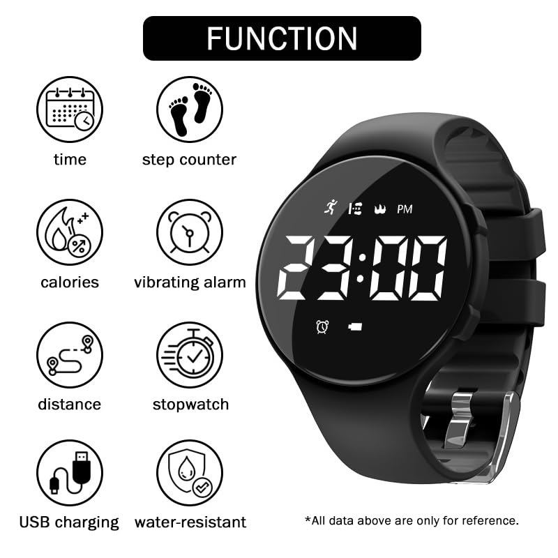 findtime Fitness Watch (No App Needed) RRP - £22.99 Pedometer Watch for Calories, Distance, Step Counter for Walking Womens Mens Digital Sports Watch Fitness Tracker without Smartphone
