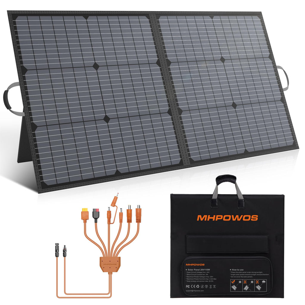 Foldable Portable Solar Panel Kit RRP - £89.99 IP67 20V 23.5% Efficiency - 110W