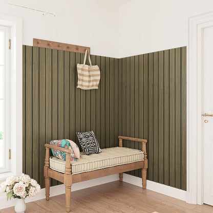3D Self-Adhesive Vinyl Wall Panels RRP - £19.99 Wood Effect Acoustic Flexible Slats Roll 30 x 300cm – White