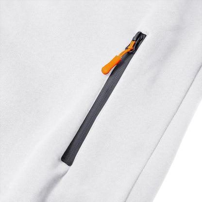 Men’s Fleece Hooded Sweatshirt RRP - £22.99 Full-Zip Long Sleeve Casual Pullover – White XL