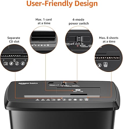 amazon 8 sheet strip cut paper shredder - RRP: £34.99