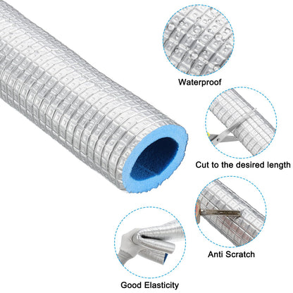 Pipe Insulation Foam Tubing 5.6Ft 40mm ID 60mm OD Heat Preservation - RRP £19.99 – Silver Blue