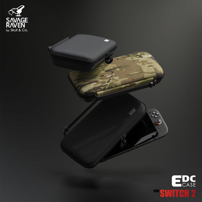SAVAGE RAVEN by Skull & Co. Every Day Slim Carrying Case for Nintendo Switch 2 RRP - £24.99 : Portable Hard Shell Protective Travel Case, Gaming Case, Console Protection Case, Accessories, Storage, Denim