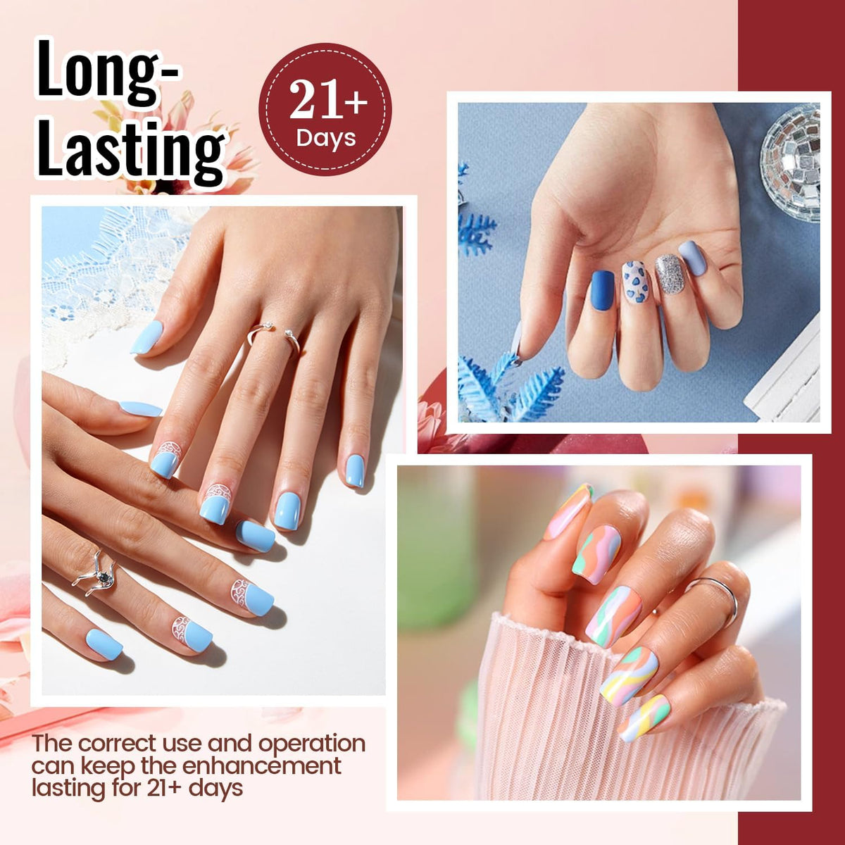 Gel Nail Polish Kit RRP - £39.99 with UV Light 32 Colours + Adhesive Bottles – Gifts for Women
