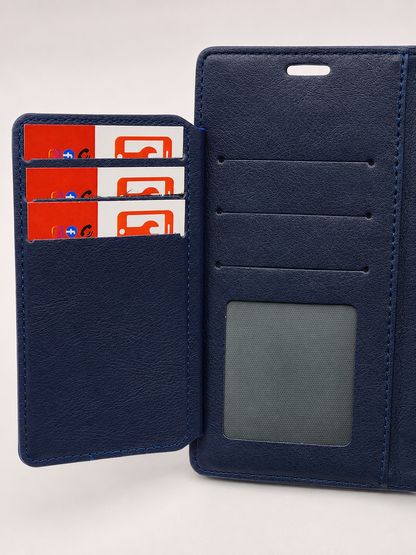 iPhone Premium Leather Book Case - 8/SE/X/XS/XR/11/12/13/14/15/16/17