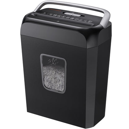 Bonsaii 6 Sheet Cross Cut Paper Shredder RRP - £29.99, Compact Shredder for Home & Small Office Use, Shreds Credit Cards, Staples, and Clips, Portable Handle Design, 13L Bin (C237-B Upgrade Version)