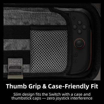 SAVAGE RAVEN by Skull & Co. Every Day Slim Carrying Case for Nintendo Switch 2 RRP - £24.99 : Portable Hard Shell Protective Travel Case, Gaming Case, Console Protection Case, Accessories, Storage, Denim