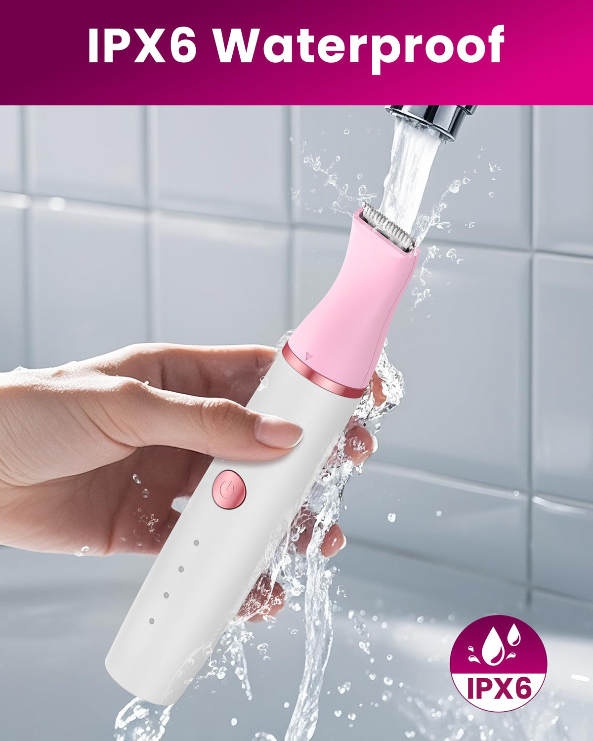 4-in-1 Women's Electric Bikini Trimmer Painless Facial & Body Razor Rechargeable USB Portable