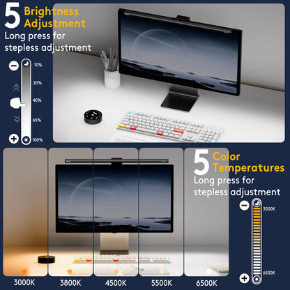 Monitor Lamp with Radar Sensor - RRP: £64.99 - Automatic On/Off Remote Control - 52cm