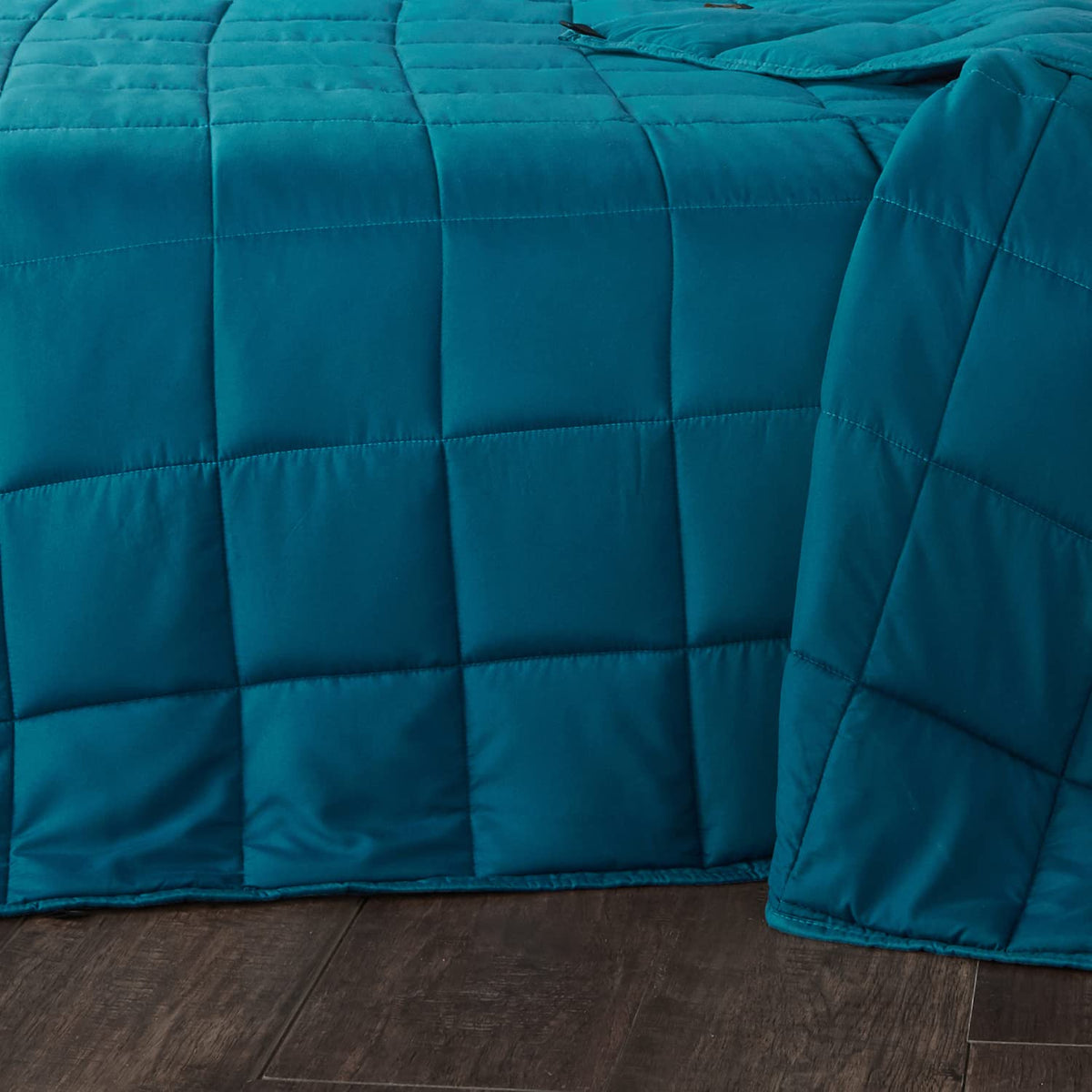 DREAMLANDING Gravity Weighted Blanket RRP - £74.99 With Replaceable Cover, Glass Beads Filling Weighted Blanket For Adults, Anxiety Heavy Blanket (Teal Blue, 150 * 200cm,9kg)