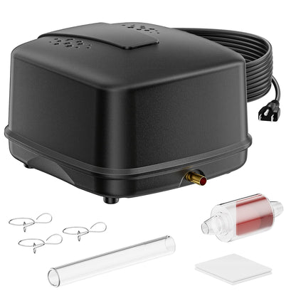 Pond Aerator Air Pump RRP - £89.99 2400L/H Quiet 40dB IP65 Waterproof with UK Plug & Return Valve – 220V