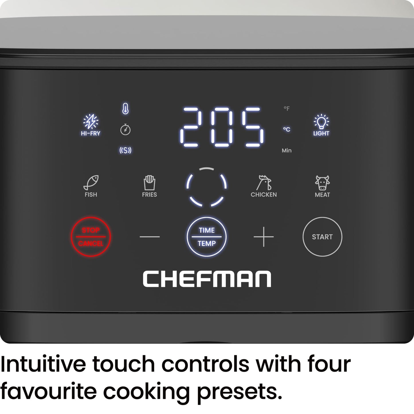 Chefman 5.7L Compact Air Fryer - RRP £59.99 - Hi-Fry Technology – Black