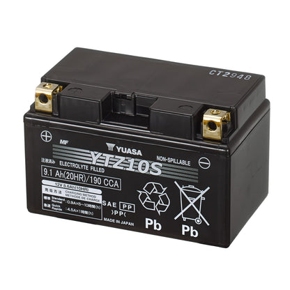 Yuasa YTZ10S Motorbike Battery - RRP £69.99 - 12V 190CCA AGM VRLA Maintenance-Free  YTZ10S