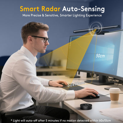Monitor Lamp with Radar Sensor - RRP: £64.99 - Automatic On/Off Remote Control - 52cm