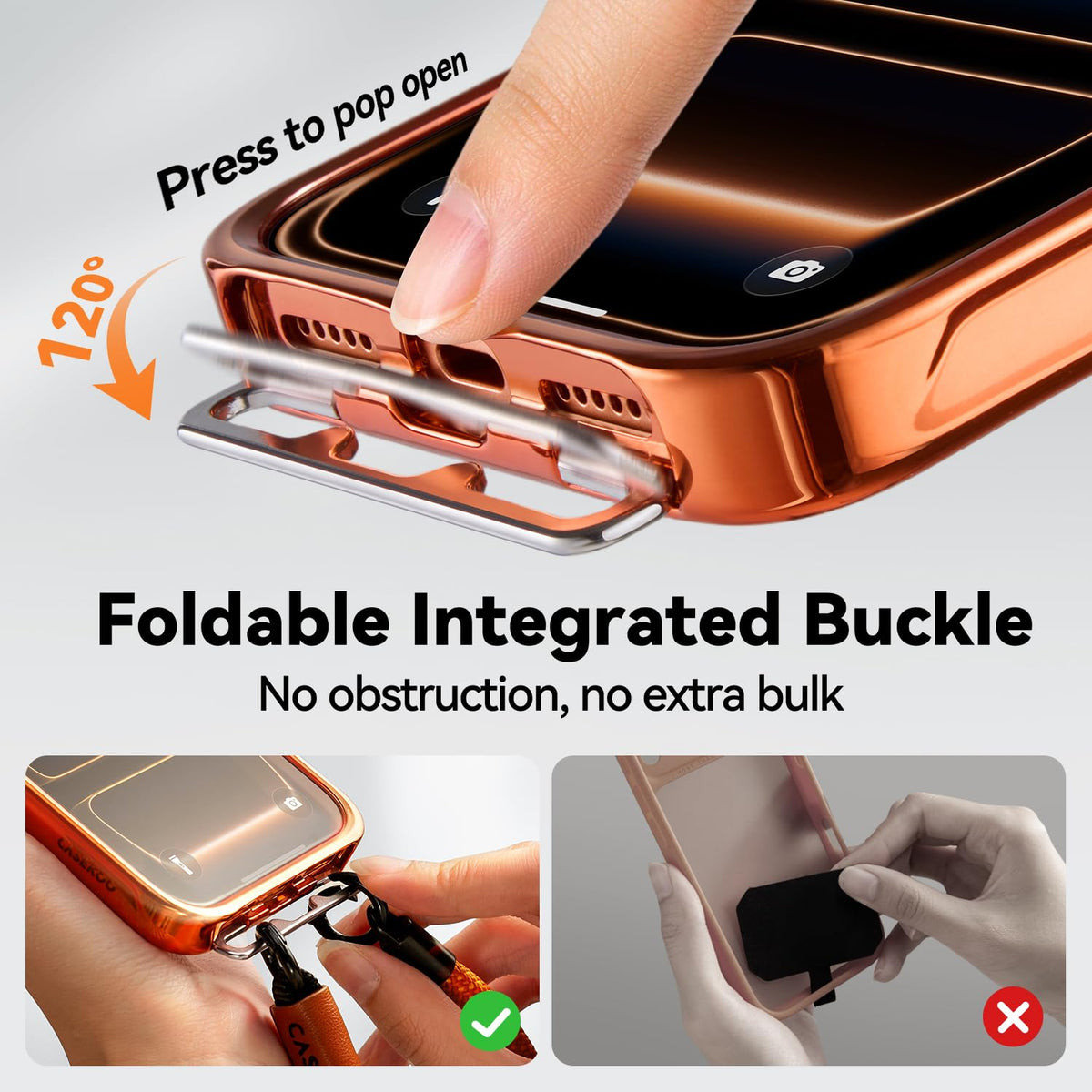 CASEKOO iPhone 17 Pro Max Case RRP - £32.99 ClipSafe Strap MagSafe Compatible Military-Grade Protection ? Orange