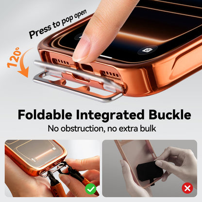 CASEKOO iPhone 17 Pro Max Case RRP - £32.99 ClipSafe Strap MagSafe Compatible Military-Grade Protection ? Orange