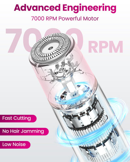 4-in-1 Women's Electric Bikini Trimmer Painless Facial & Body Razor Rechargeable USB Portable