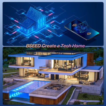 BSEED Smart Light Switch RRP - £39.99 2 Pack Smart Alexa 3 Gang 2 Way WiFi Switchable Switches, Glass Panel Wall Light Switch Black, Goggle/Voice Control, Sharing Devices (Neutral Wire Required)