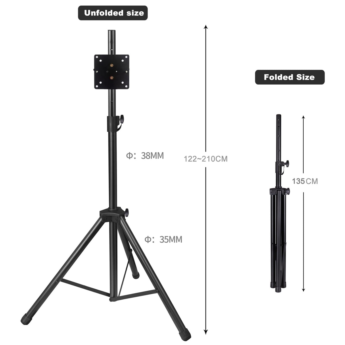 Dart Board Stand RRP - £39.99, Professional Portable Tripod DartBoard Stand for Dartboard & Electronic Dartboard,Height-adjustable Heavy Duty Travel Dartboardholder