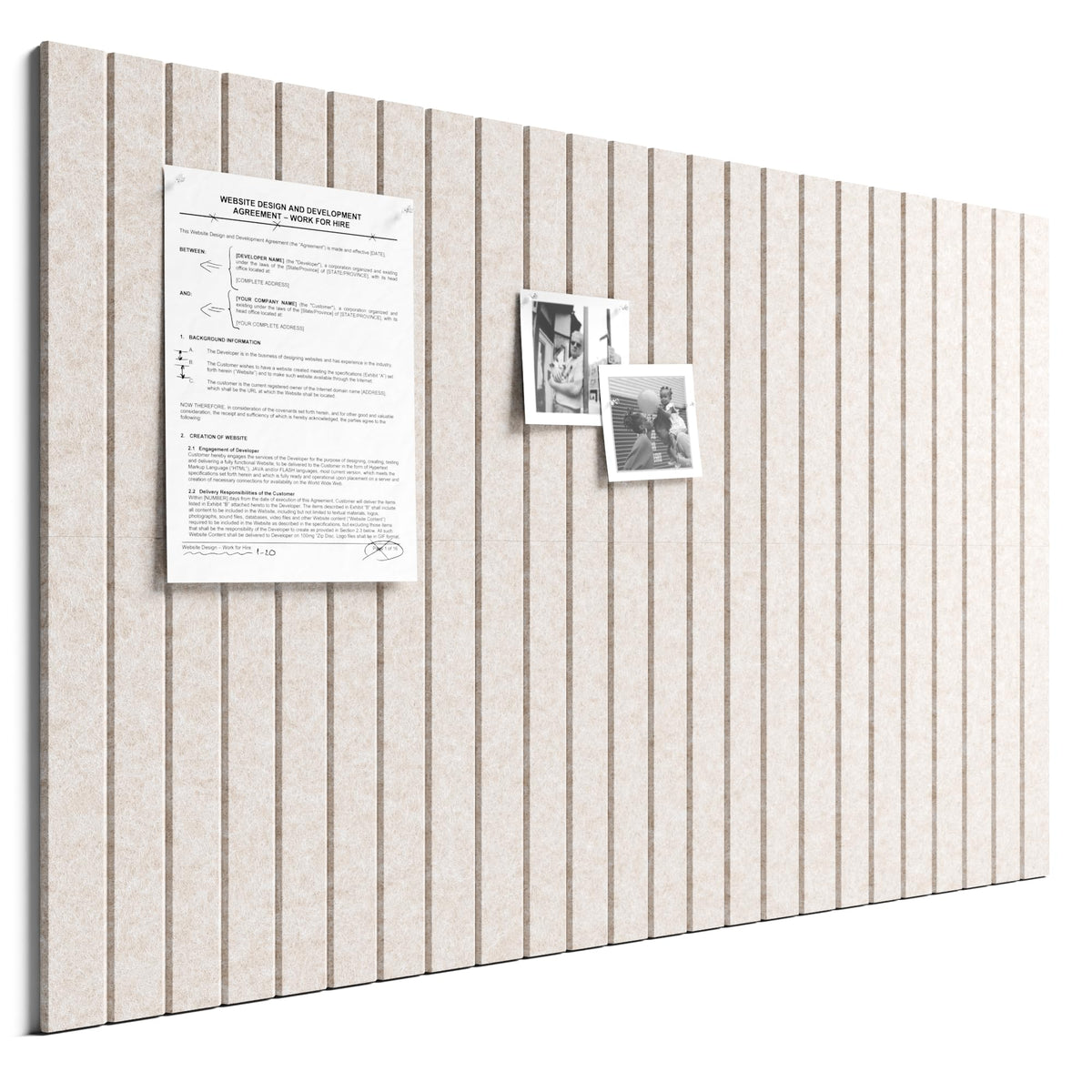 Felt Bulletin Board Tiles RRP - £24.99 36x24in Cork Alternative with Pushpins Adhesive Tabs 6-Pack – Oatmeal