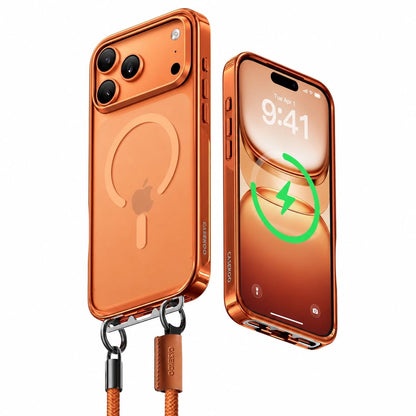 CASEKOO iPhone 17 Pro Max Case RRP - £32.99 ClipSafe Strap MagSafe Compatible Military-Grade Protection ? Orange