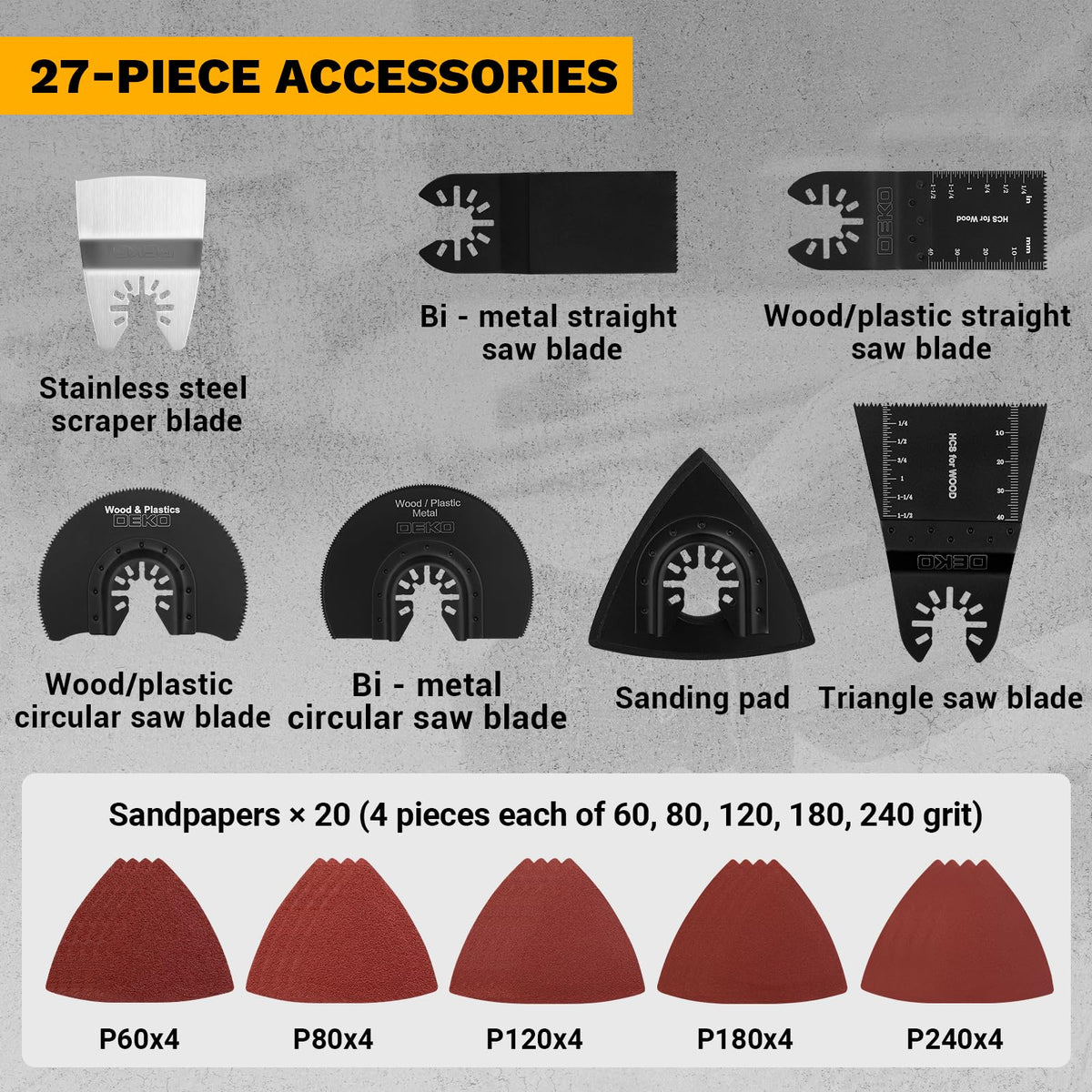 Oscillating Multi-Tool RRP - £24.99  300W 6-Speed Quick-Fit 28pc Accessories 3° Angle – 300W