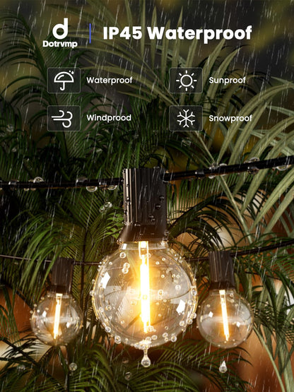 LED Outdoor String Lights RRP - £64.99 200FT Festoon Shatterproof Vintage Edison Bulbs – Warm White