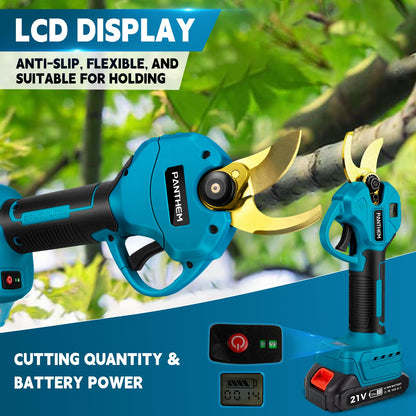 Cordless Electric Pruning Shears - RRP: £149.99 - with Telescopic Pole & Battery – 45mm