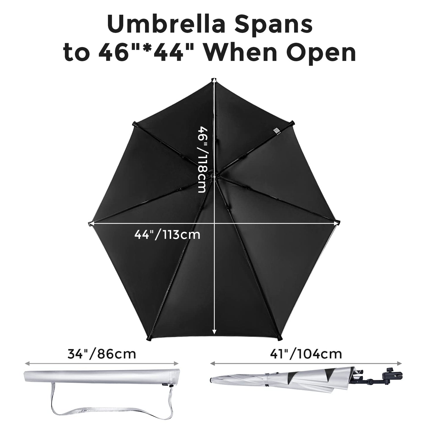 G4Free UPF 50+ Adjustable Beach Umbrella RRP - £34.99 - XL with Universal Clamp