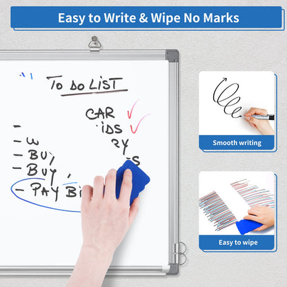 Maxtek Whiteboard - RRP £99.99 - 150x100 cm, Magnetic Whiteboard for Wall