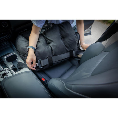 JACKO & CO Dog Car Booster Seat - RRP: £99.99 - 2 Machine Washable Water-Resistant Clip-On Leash ? Black Medium (25-40lbs)