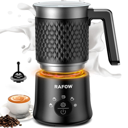 5-in-1 Electric Milk Frother RRP - £39.99 350ml Silent Hot & Cold Dishwasher Safe ? Black