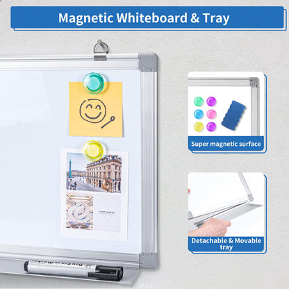 Maxtek Whiteboard - RRP £99.99 - 150x100 cm, Magnetic Whiteboard for Wall