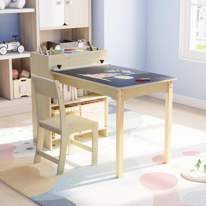 Children's Creative Table with Chair – RRP £49.99 - Solid Wood, Ergonomic for Toddlers