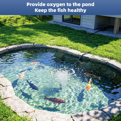 Pond Aerator Air Pump RRP - £89.99 2400L/H Quiet 40dB IP65 Waterproof with UK Plug & Return Valve – 220V