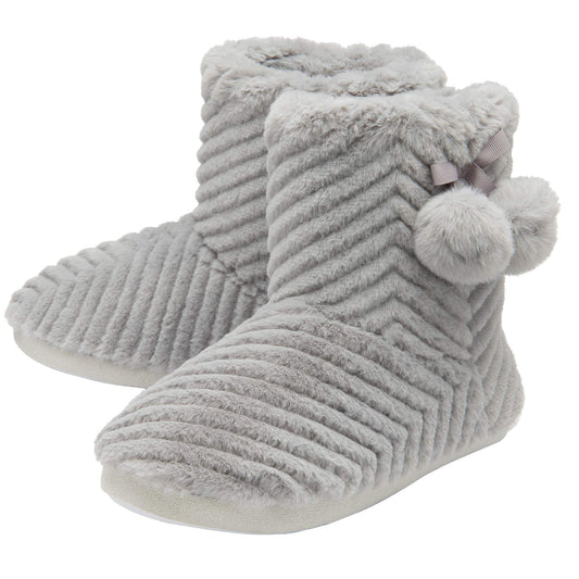 DUNLOP LADIES MARGO II SLIPPERS - RRP £21.99 - Grey - UK 7