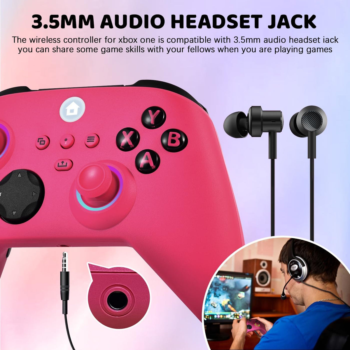 Lampelc Xbox Wireless Controller RRP - £39.99 Compatible with Xbox One/Series X&S/Windows – Black