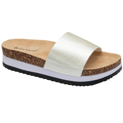 DUNLOP Ladies Wedge Platform Sandals - RRP £19.99 – White UK 7
