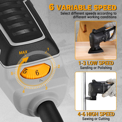 Oscillating Multi-Tool RRP - £24.99  300W 6-Speed Quick-Fit 28pc Accessories 3° Angle – 300W