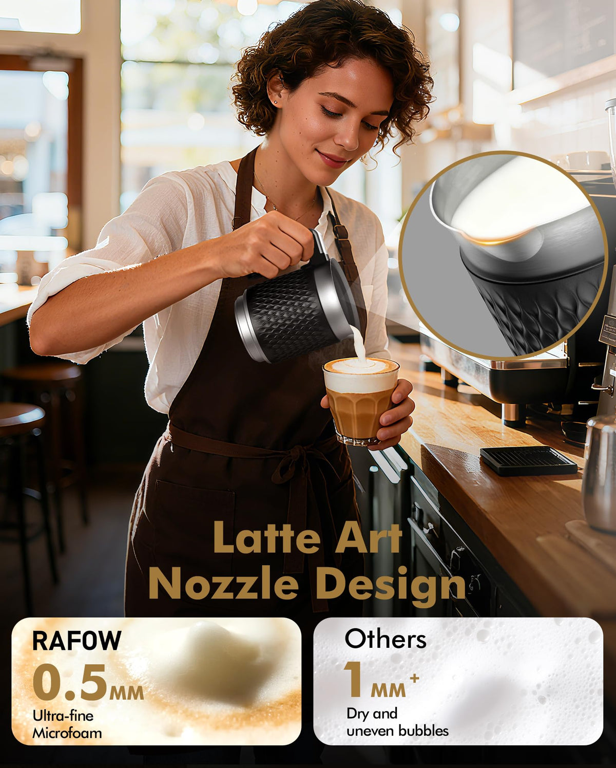5-in-1 Electric Milk Frother RRP - £39.99 350ml Silent Hot & Cold Dishwasher Safe ? Black