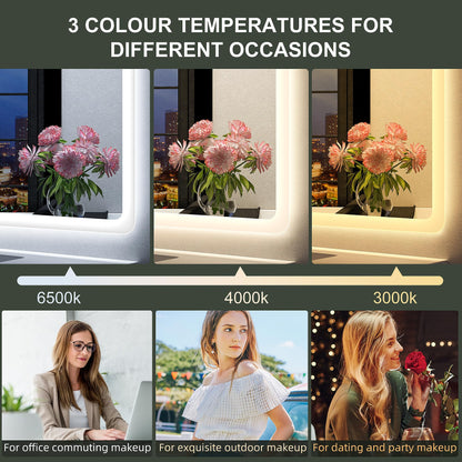 S'bagno 500 x 700 mm LED Illuminated Bathroom Bluetooth Mirror RRP £129.99