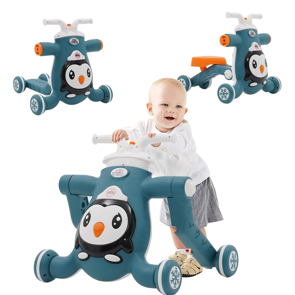 Baby Walker First Step 3 in 1 Sit-to-Stand Learning Walker RRP - £44.99 Multifunctional Baby Push Along Walker Kids Activity Center with Music Push & Pull Toys Gift for Boys Girls Infants Toddlers