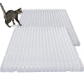 Nuanchu 12 Pieces Cat Deterrent Mat RRP - £27.99 Stool Dog Cat Repellent Mat Cat Repellent Mat with Spikes Keep Dogs off Counter Anti Pet for Outdoor Indoor Plants Garden Sofa Window(16 x 13 Inches,Clear)