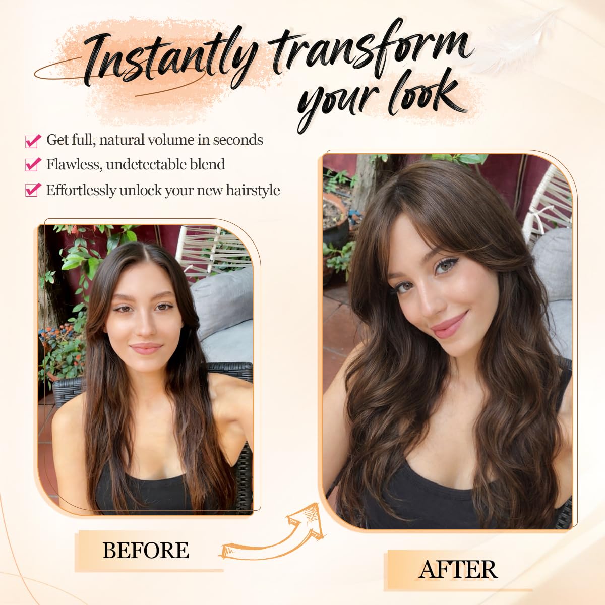 Hair Topper RRP - £39.99 20in Wavy Clip-In or Invisible Wire Seamless Blend Lightweight – 20in