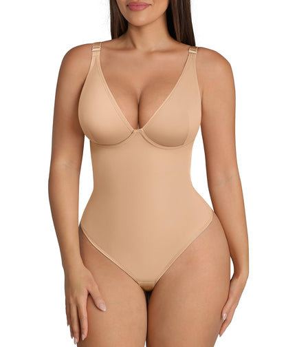 Women's Shapewear Bodysuit RRP - £32.99 Tank Shaper Tummy Control - Clay M